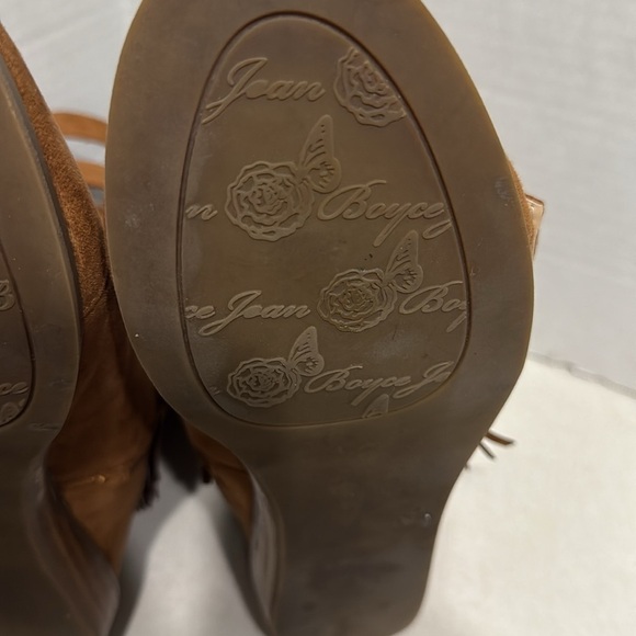 Fringe Buckle Suede Boots - Brown - Picture 12 of 14